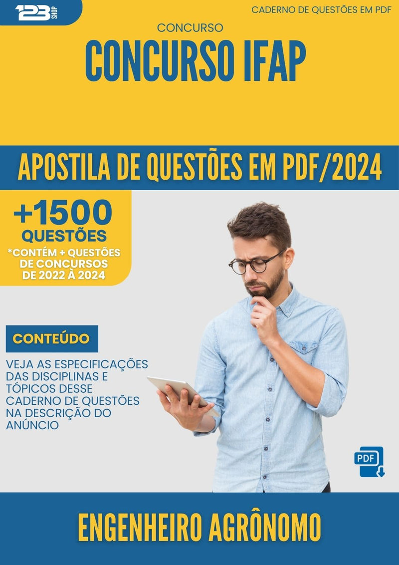 Apostila de Questões para Concurso Concurso Ifap 2024 Engenheiro Agronomo - Mais de 1.500 Questões