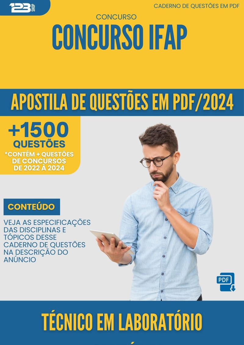 Apostila de Questões para Concurso Concurso Ifap 2024 Tecnico Em Laboratorio Informatica - Mais de 1.500 Questões