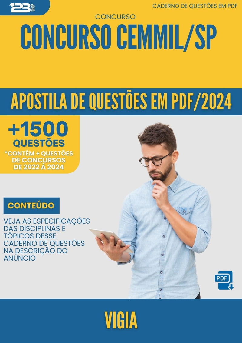 Apostila de Questões para Concurso Concurso da Prefeitura Vigia Cemmil Sp 2024 - Mais de 1.500 Questões