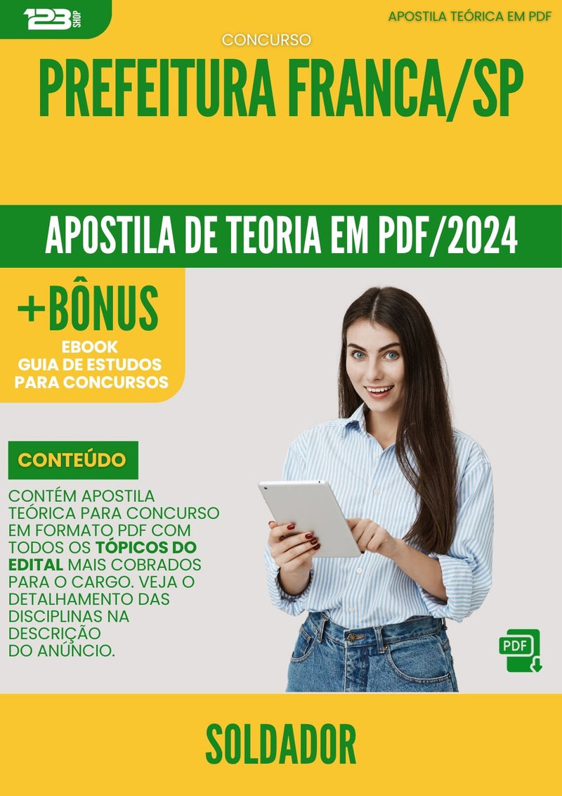 Apostila Teórica para Concurso Soldador da Prefeitura Franca Sp 2024 - Conteúdo de Acordo com Edital