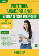 Apostila Teórica para Concurso Motorista da Prefeitura Paraisopolis Mg 2024 - Conteúdo de Acordo com Edital