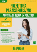 Apostila Teórica para Concurso Professor da Prefeitura Paraisopolis Mg 2024 - Conteúdo de Acordo com Edital