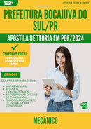 Apostila Teórica para Concurso Mecanico da Prefeitura Bocaiuva Do Sul Pr 2024 - Conteúdo de Acordo com Edital
