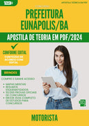 Apostila Teórica para Concurso Motorista da Prefeitura Eunapolis Ba 2024 - Conteúdo de Acordo com Edital