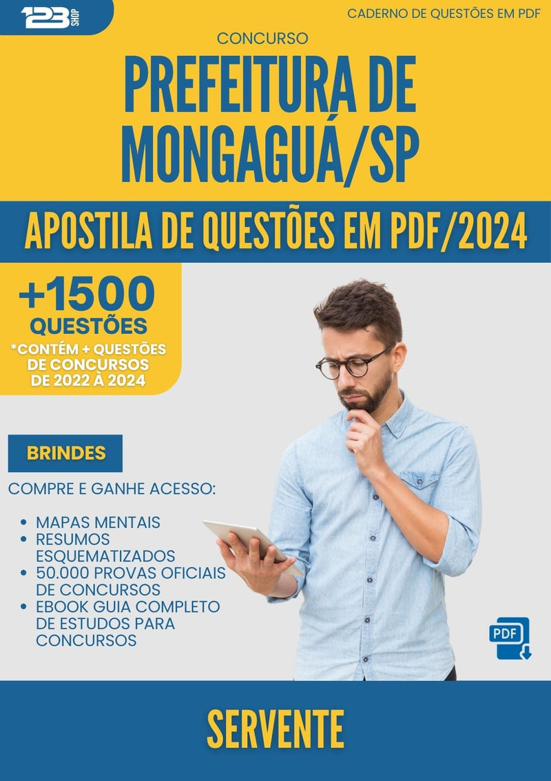 Apostila de Questões para Concurso Servente Emus da Prefeitura Mongagua Sp 2024 - Mais de 1.500 Questões