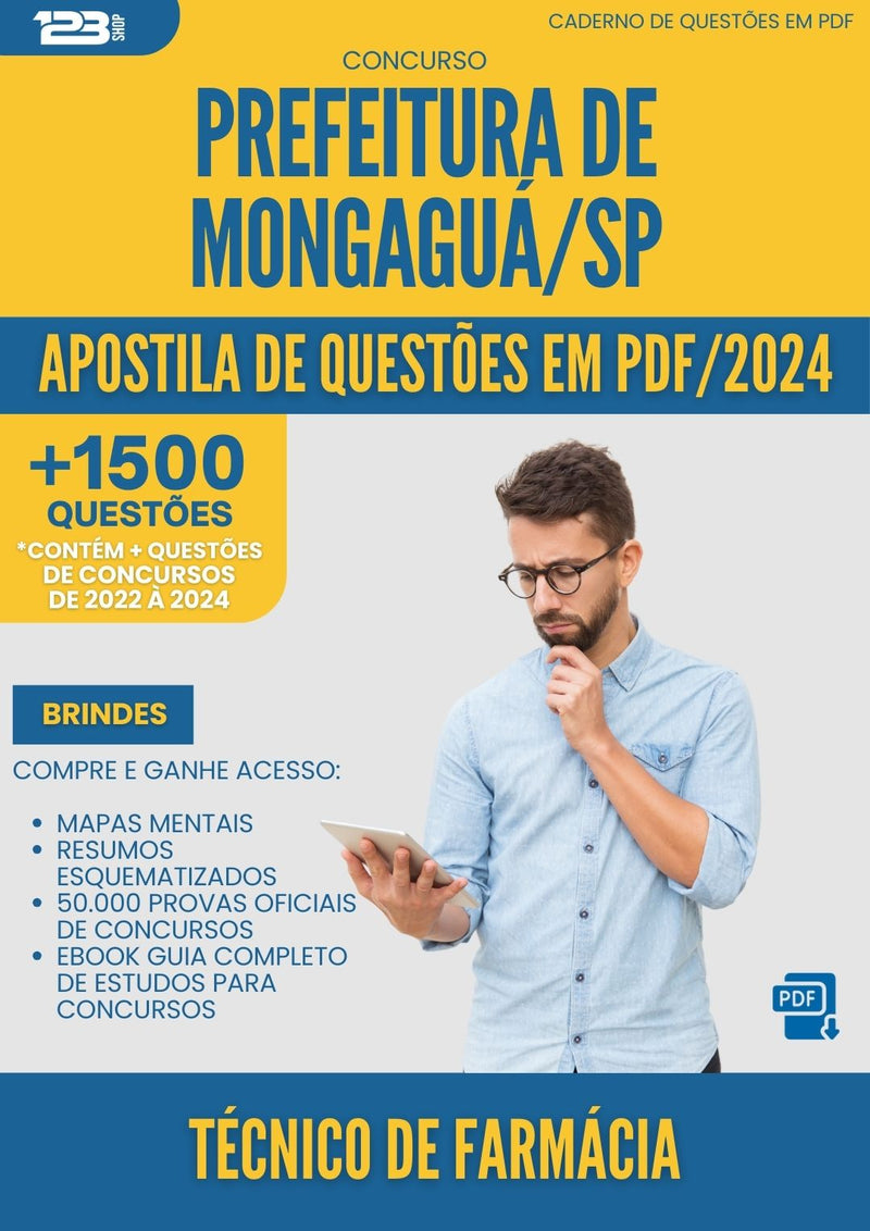 Apostila de Questões para Concurso Tecnico De Farmacia Emus da Prefeitura Mongagua Sp 2024 - Mais de 1.500 Questões