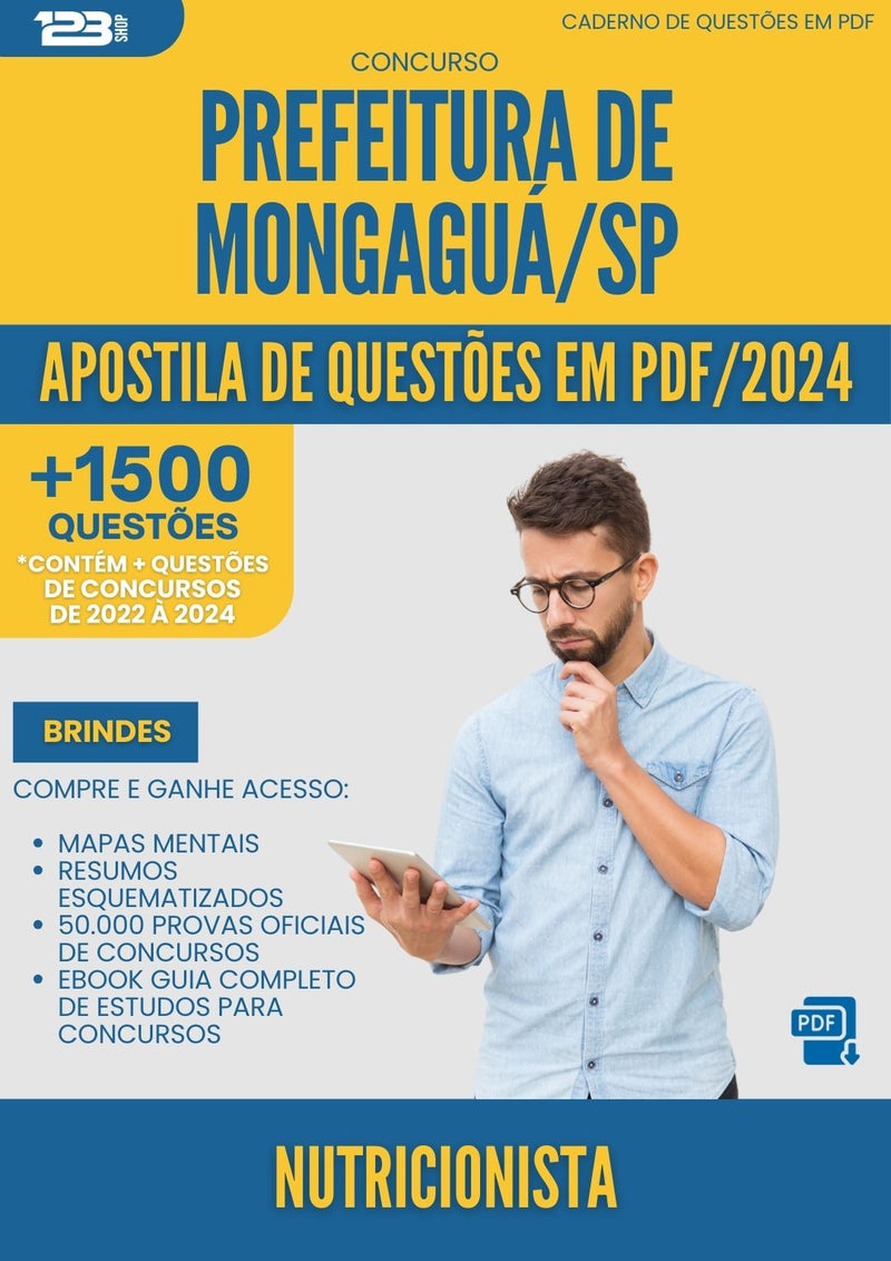 Apostila de Questões para Concurso Nutricionista Emus da Prefeitura Mongagua Sp 2024 - Mais de 1.500 Questões