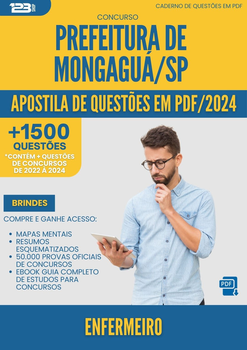 Apostila de Questões para Concurso Enfermeiro Emus da Prefeitura Mongagua Sp 2024 - Mais de 1.500 Questões