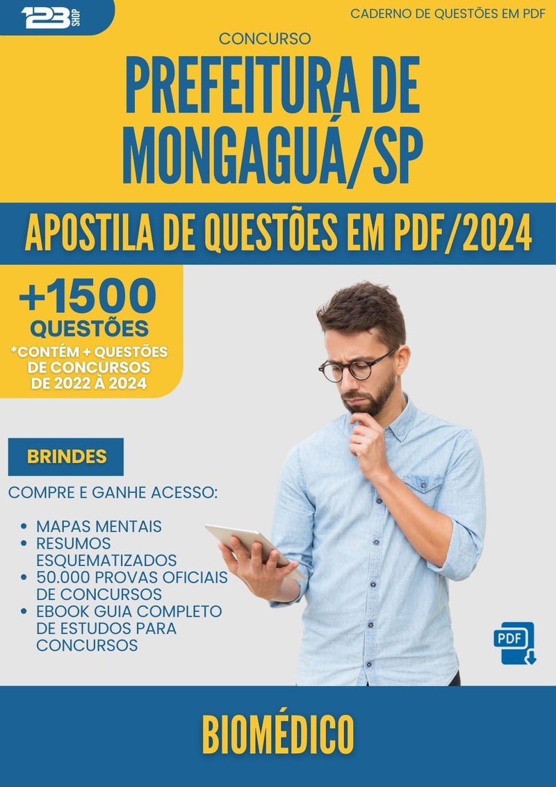 Apostila de Questões para Concurso Biomedico Emus da Prefeitura Mongagua Sp 2024 - Mais de 1.500 Questões