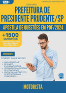 Apostila de Questões para Concurso Motorista da Prefeitura Presidente Prudente Sp 2024 - Mais de 1.500 Questões