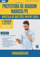Apostila de Questões para Concurso Fonoaudiologo da Prefeitura Joaquim Nabuco Pe 2024 - Mais de 1.500 Questões