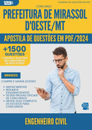 Apostila de Questões para Concurso Engenheiro Civil da Prefeitura Mirassol Doeste Mt 2024 - Mais de 1.500 Questões