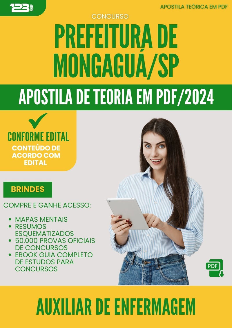 Apostila Teórica para Concurso Auxiliar De Enfermagem Emus da Prefeitura Mongagua Sp 2024 - Conteúdo de Acordo com Edital