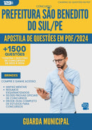 Apostila de Questões para Concurso Guarda Municipal da Prefeitura Sao Benedito Do Sul Pe 2024 - Mais de 1.500 Questões
