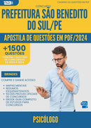 Apostila de Questões para Concurso Psicologo da Prefeitura Sao Benedito Do Sul Pe 2024 - Mais de 1.500 Questões