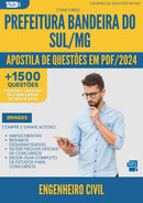 Apostila de Questões para Concurso Engenheiro Civil da Prefeitura Bandeira Do Sul Mg 2024 - Mais de 1.500 Questões