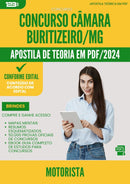 Apostila Teórica para Concurso Motorista Camara da Prefeitura Buritizeiro Mg 2025 - Conteúdo de Acordo com Edital