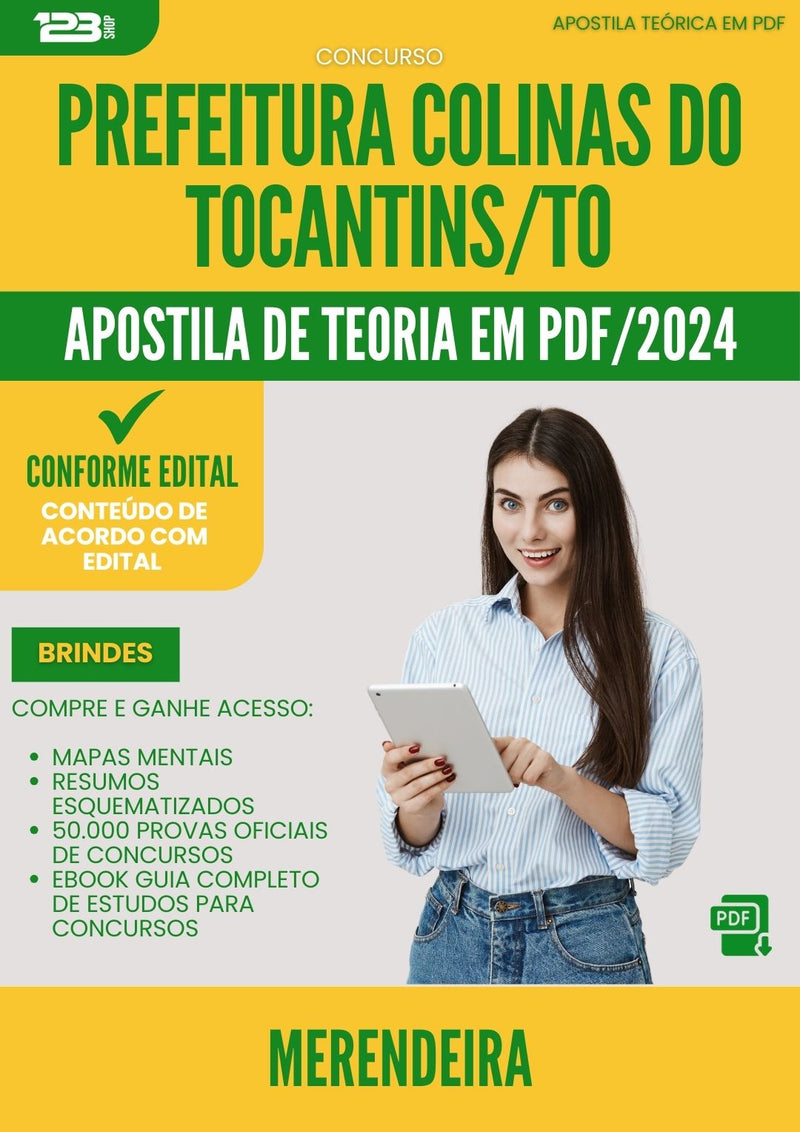 Apostila Teórica para Concurso Merendeira da Prefeitura Colinas Do Tocantins To 2024 - Conteúdo de Acordo com Edital