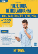 Apostila de Questões para Concurso Motorista da Prefeitura Retirolandia Ba 2024 - Mais de 1.500 Questões