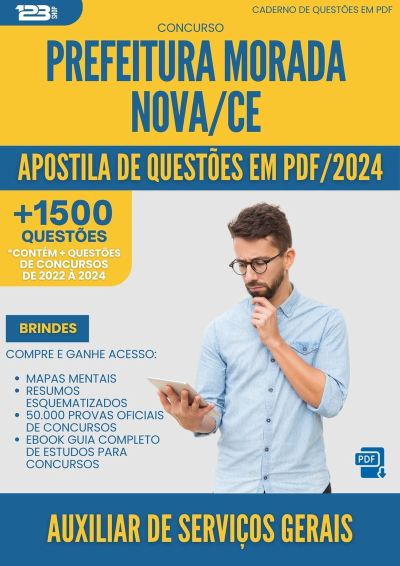 Apostila de Questões para Concurso Auxiliar De Servicos Gerais da Prefeitura Morada Nova Ce 2024 - Mais de 1.500 Questões