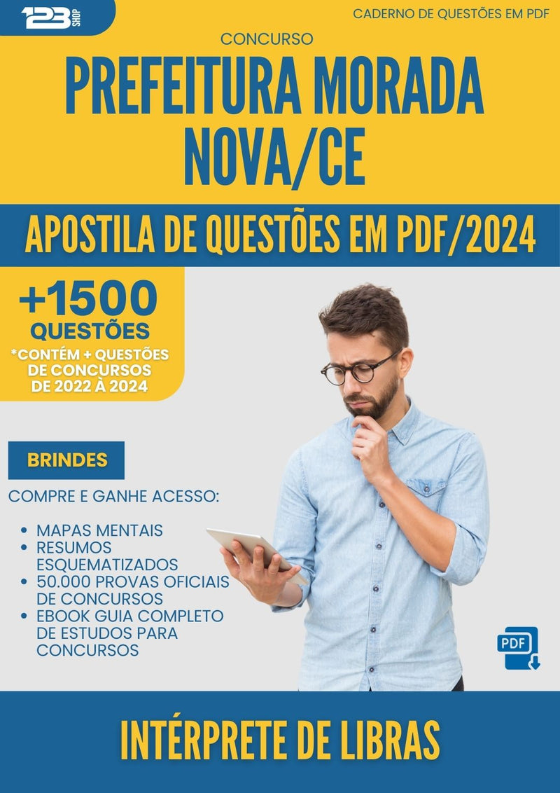 Apostila de Questões para Concurso Interprete De Libras da Prefeitura Morada Nova Ce 2024 - Mais de 1.500 Questões