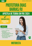 Apostila Teórica para Concurso Motorista Duas da Prefeitura Barras Rj 2024 - Conteúdo de Acordo com Edital