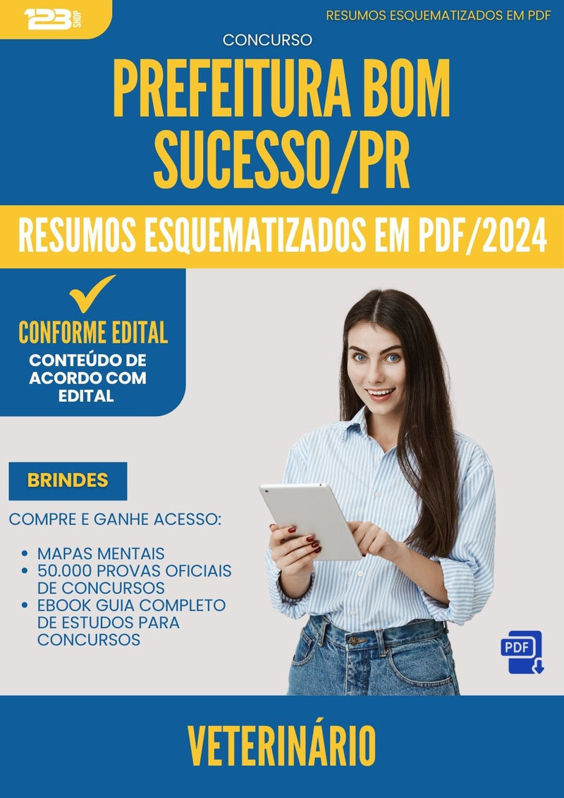 Resumos Esquematizados para Concurso Veterinario da Prefeitura Bom Sucesso Pr 2024 - Conteúdo de Acordo com Edital