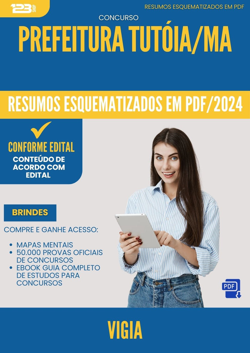 Resumos Esquematizados para Concurso Vigia da Prefeitura Tutoia Ma 2024 - Conteúdo de Acordo com Edital