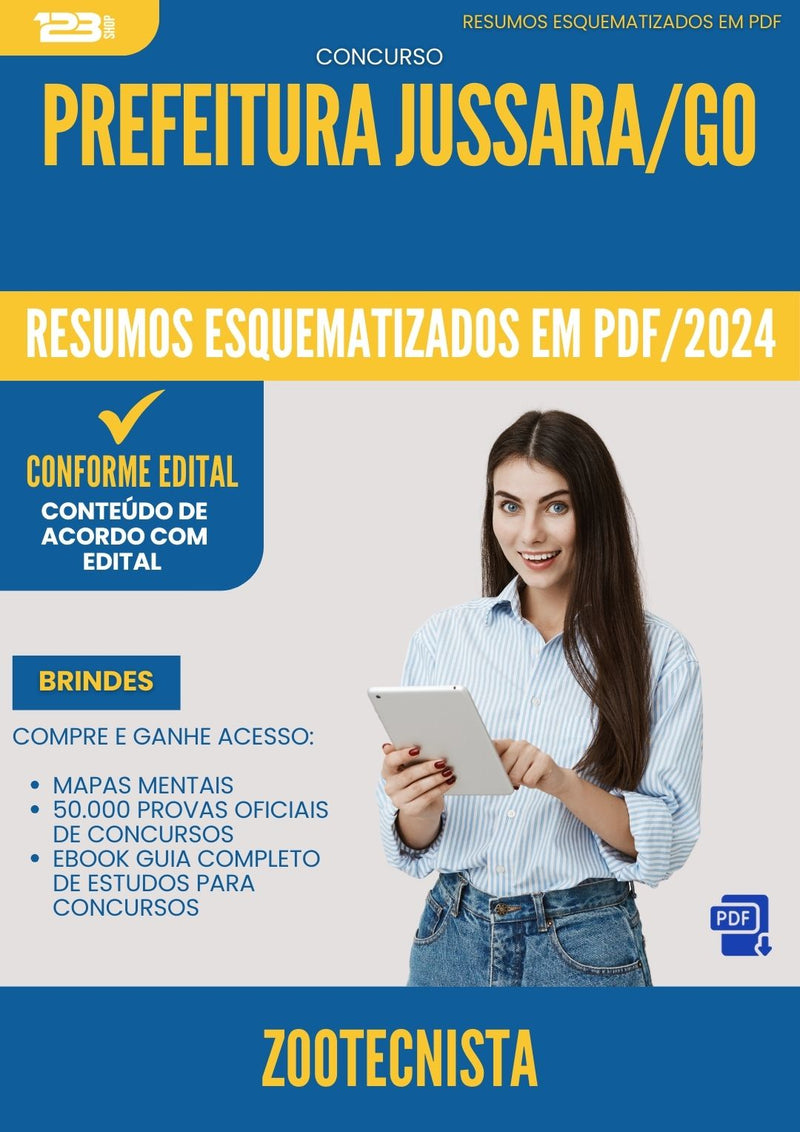 Resumos Esquematizados para Concurso Zootecnista da Prefeitura Jussara Go 2024 - Conteúdo de Acordo com Edital
