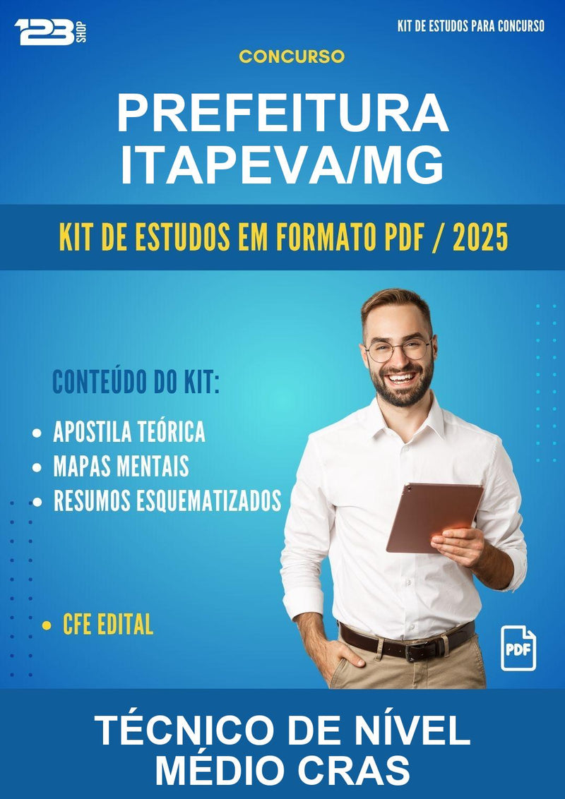 Kit de Estudos para o Concurso Prefeitura Itapeva/MG para Técnico de Nível Médio Cras