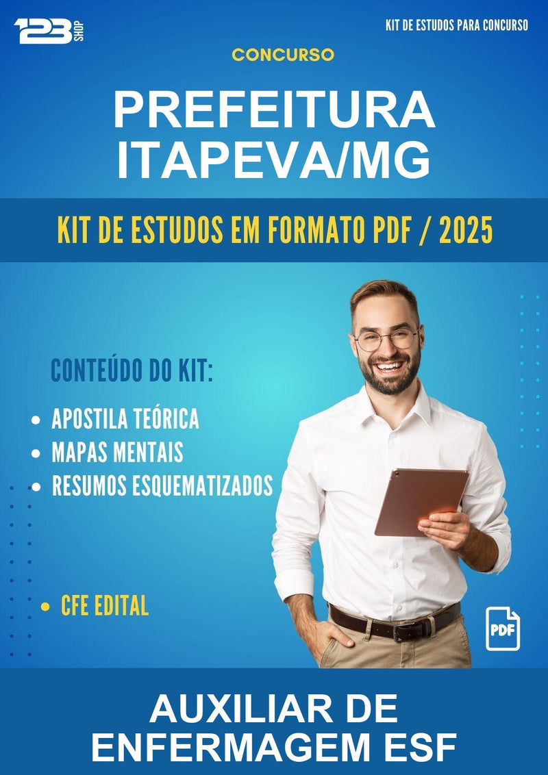 Kit de Estudos para o Concurso Prefeitura Itapeva/MG para Auxiliar de Enfermagem Esf