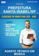 Flashcards Anki para o Concurso Prefeitura Santa Isabel/SP para Agente Técnico Em Música - 600 Flashcards