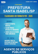 Flashcards em PDF para o Concurso Prefeitura Santa Isabel/SP para Agente de Serviços Públicos - 600 Flashcards