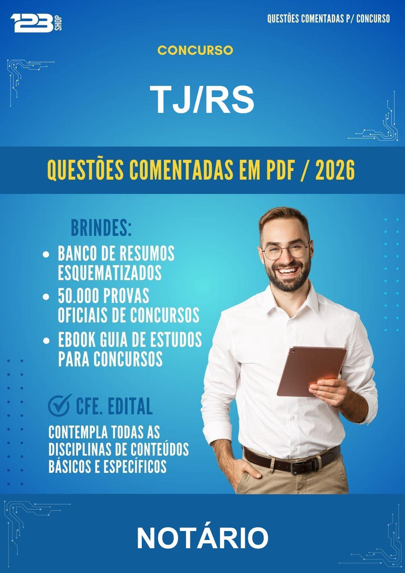 Questões Comentadas para o Concurso Tj/RS para Notário - 600 Questões