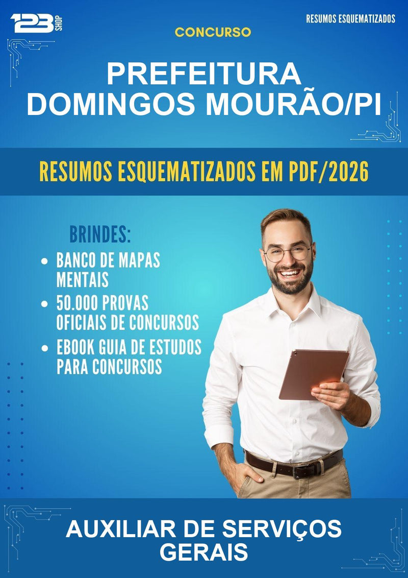 Resumos Esquematizados para o Concurso Prefeitura Domingos Mourão/PI para Auxiliar de Serviços Gerais