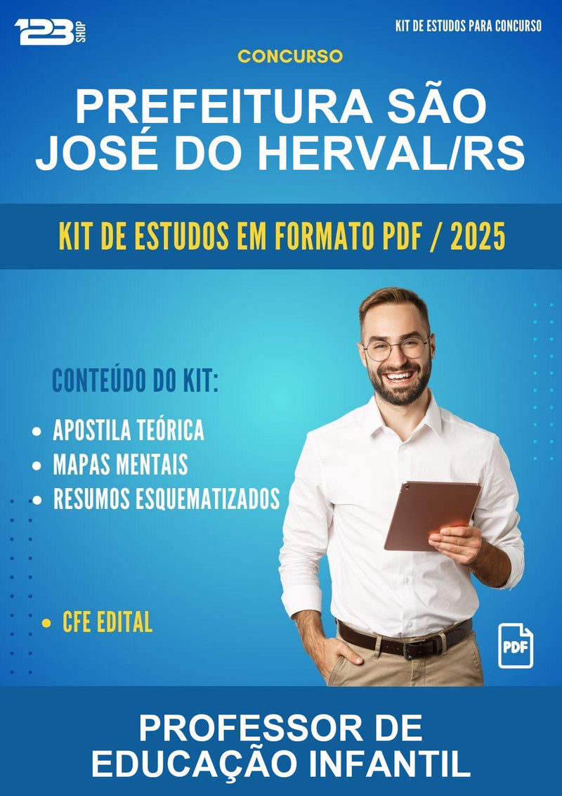Kit de Estudos para o Concurso Prefeitura São José do Herval/RS para Professor de Educação Infantil