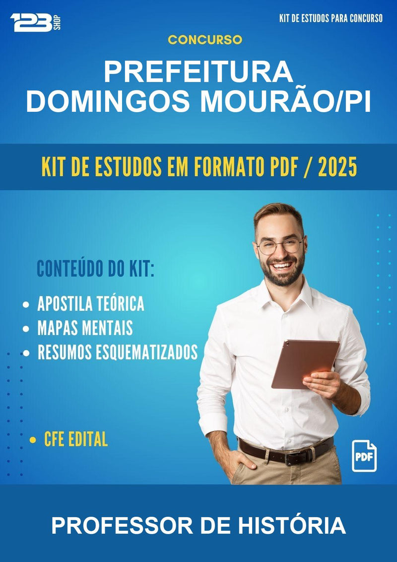 Kit de Estudos para o Concurso Prefeitura Domingos Mourão/PI para Professor de História