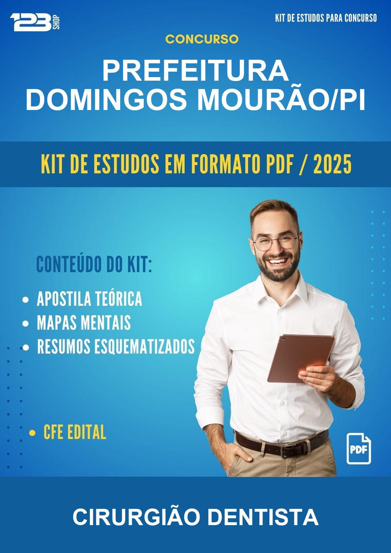 Kit de Estudos para o Concurso Prefeitura Domingos Mourão/PI para Cirurgião Dentista