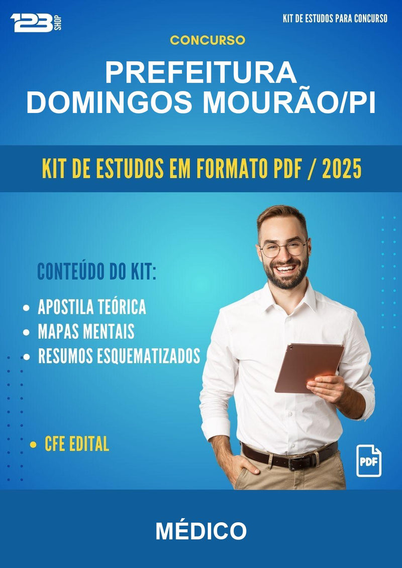 Kit de Estudos para o Concurso Prefeitura Domingos Mourão/PI para Médico