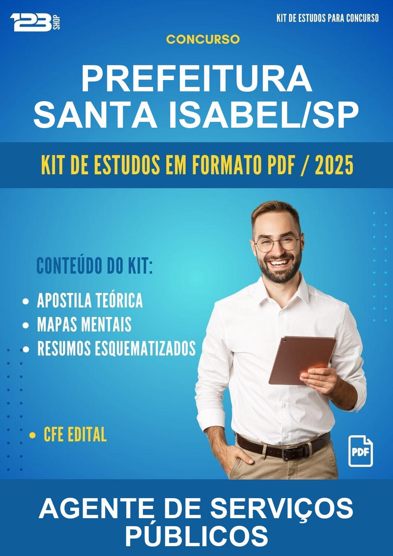 Kit de Estudos para o Concurso Prefeitura Santa Isabel/SP para Agente de Serviços Públicos