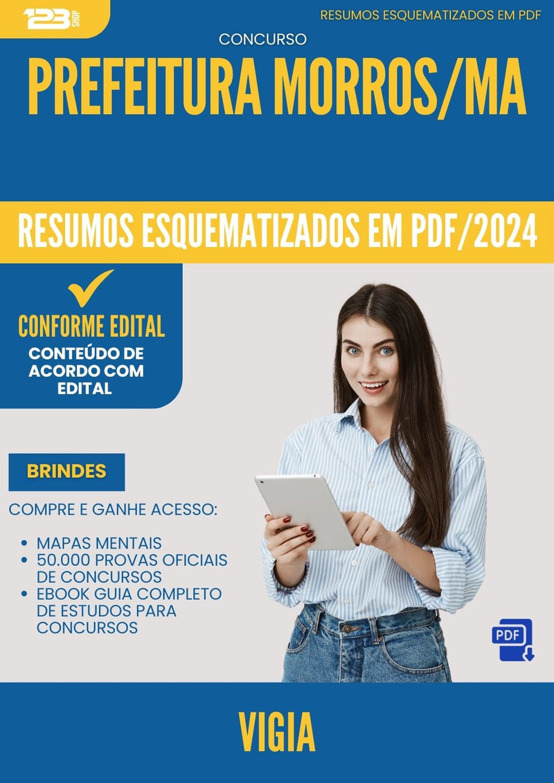 Resumos Esquematizados para Concurso Vigia da Prefeitura Morros Ma 2024 - Conteúdo de Acordo com Edital