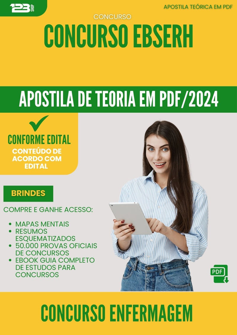 Apostila Teórica para Concurso Enfermagem Ebserh 2025 - Conteúdo de Acordo com Edital