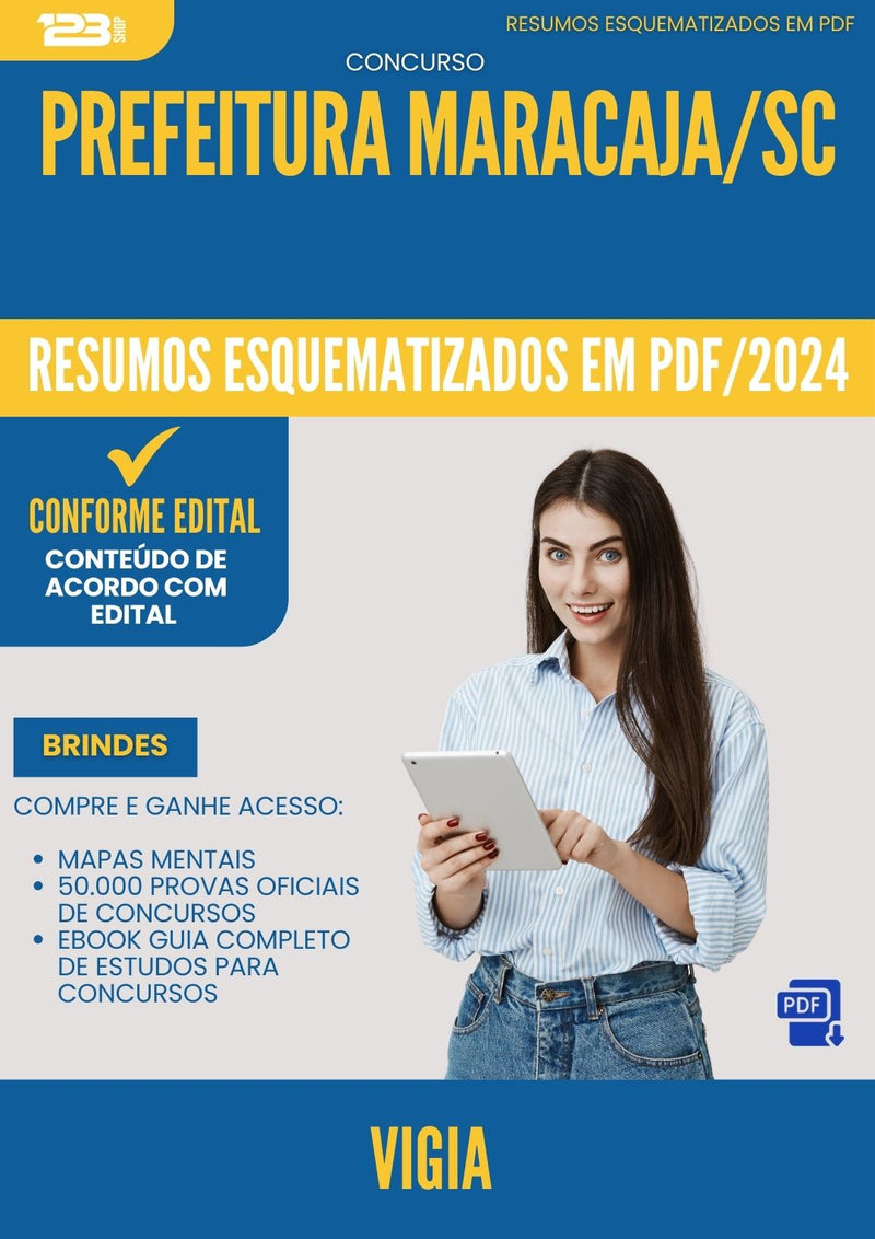 Resumos Esquematizados para Concurso Vigia da Prefeitura Maracaja Sc 2025 - Conteúdo de Acordo com Edital