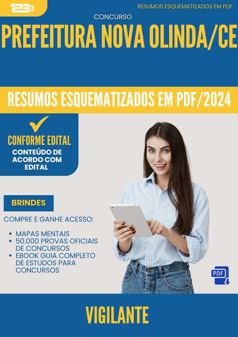 Resumos Esquematizados para Concurso Vigilante da Prefeitura Nova Olinda Ce 2025 - Conteúdo de Acordo com Edital