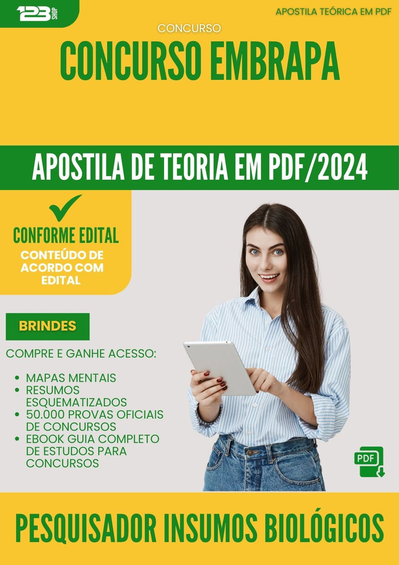 Apostila Teórica para Concurso Pesquisador Insumos Biologicos Embrapa 2025 - Conteúdo de Acordo com Edital