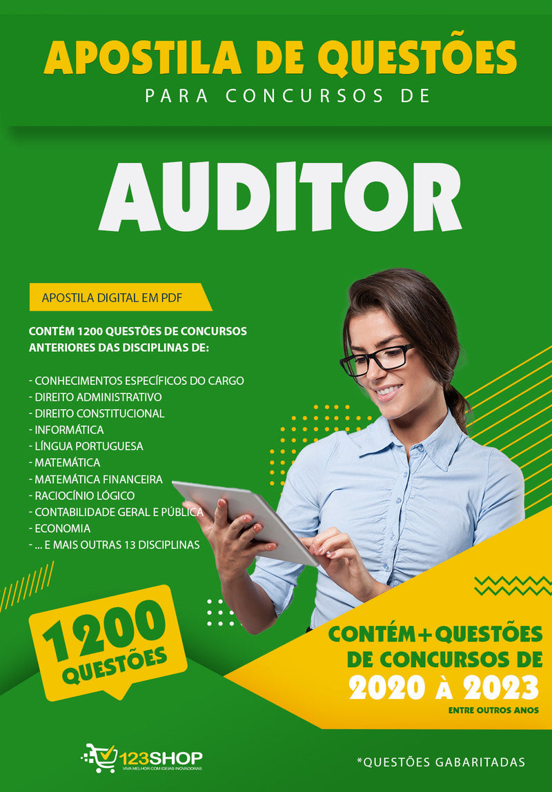 Simulado para Concursos de Auditor - Mais de 1.200 Questões Gabaritadas