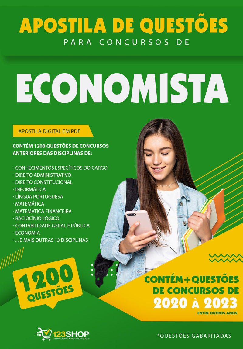 Simulado para Concursos de Economista - Mais de 1.200 Questões Gabaritadas